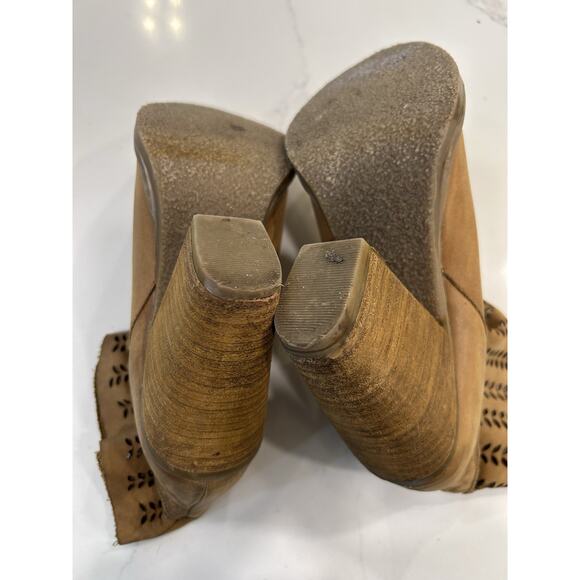Anthropologie Musse And Cloud Size 9 Avaly Ankle Boots Brown Suede Booties‎ Boho - Picture 12 of 13